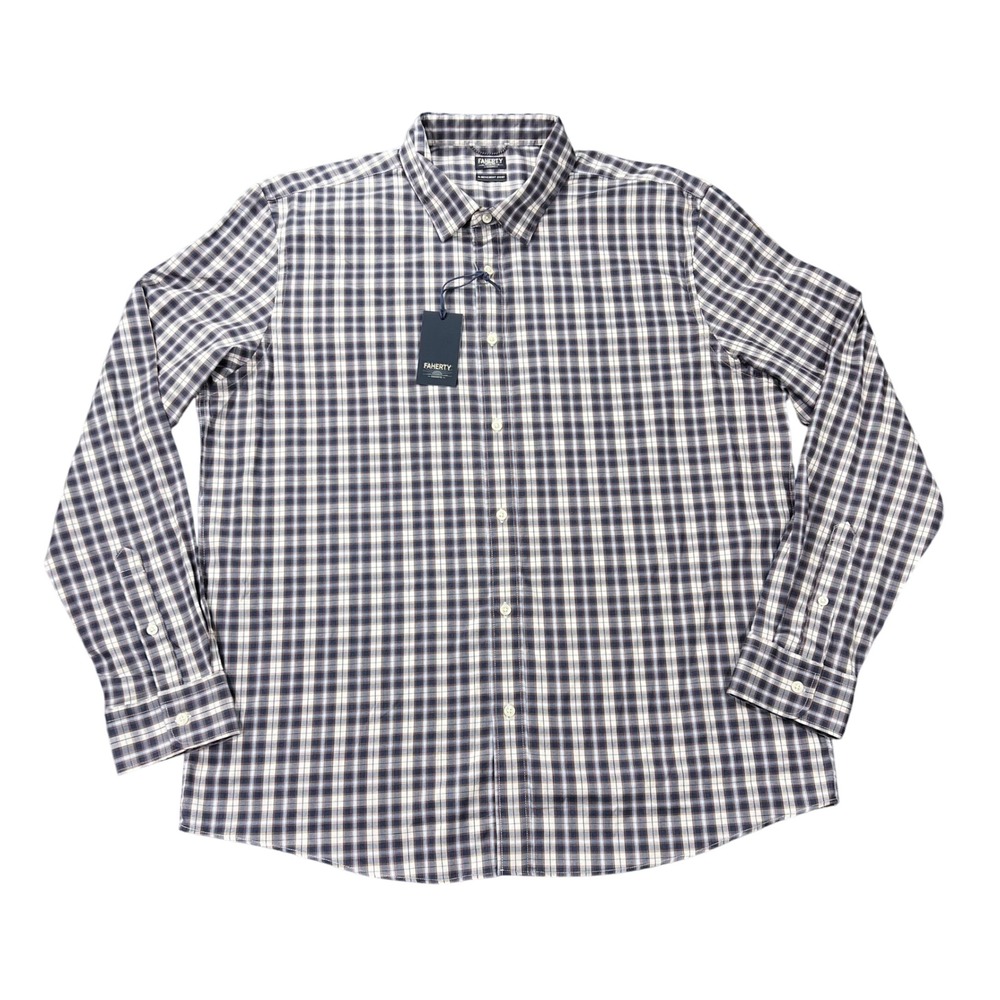 NWT FAHERTY Mens XXL‎ Reserve The Movement Shirt Plaid Long Sleeve Button Down